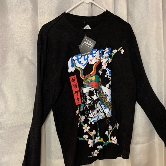 Original Gravity Men’s  NWT Long Sleeve T-Shirt 'Skull Motif  ' Size M‌‌‌‌‌‌‍‍‍‍ - Picture 1 of 8